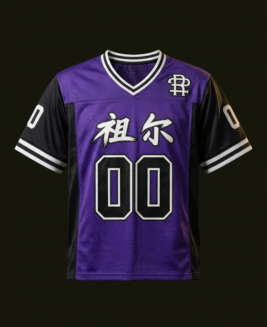 Mesh jersey in Violet